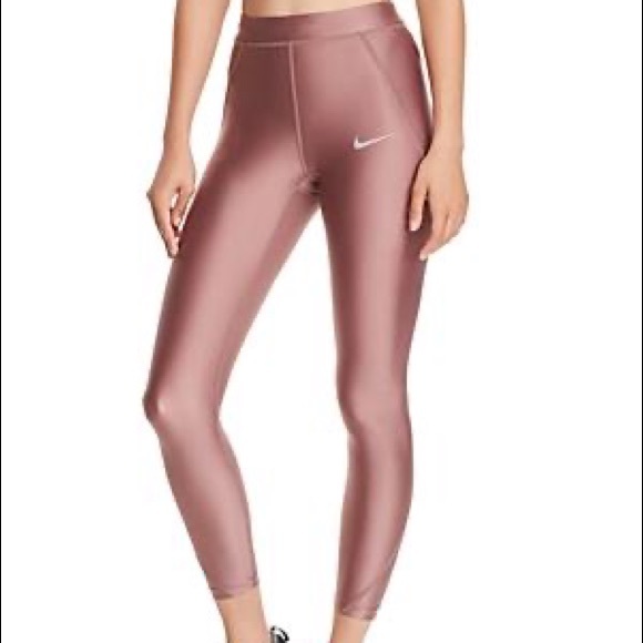 Nike Pants - Nike Speed 7/8 Mid-Rise Metallic Running Tights